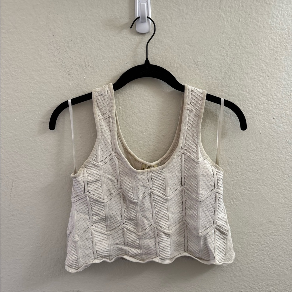 Torn by Ronny Kobo Womens 6 Knit Creme Top Summer Vacation